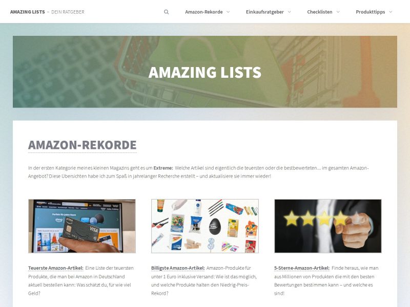 Screenshot von Amazing Lists - Amazon Einkaufslisten