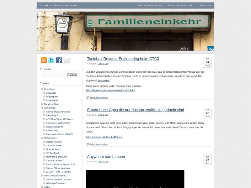 Screenshot von blechBlog