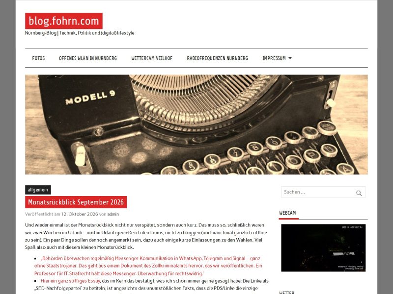 Screenshot von blog.fohrn.com