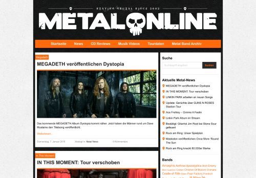 Screenshot Heavy Metal Blog