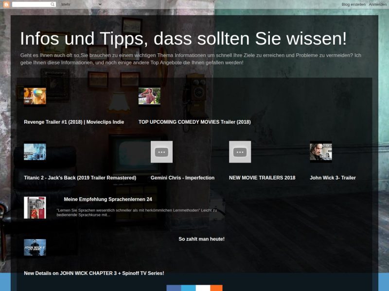 Screenshot von Info, Tipps und Problemlöser