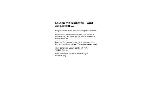 Screenshot Laufen mit Diabetes - Laufen mit Insulin