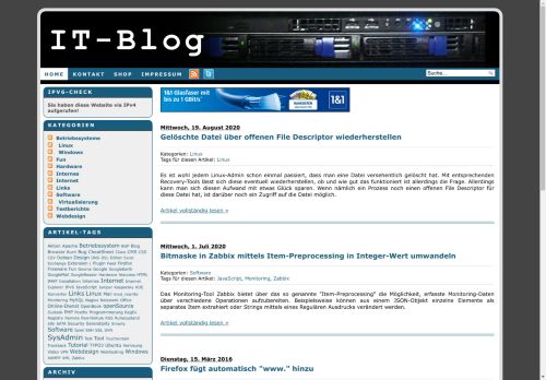 Screenshot Pascals IT-Blog