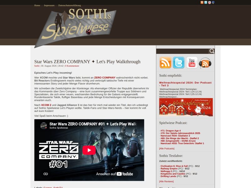 Screenshot von Sothis Spielwiese